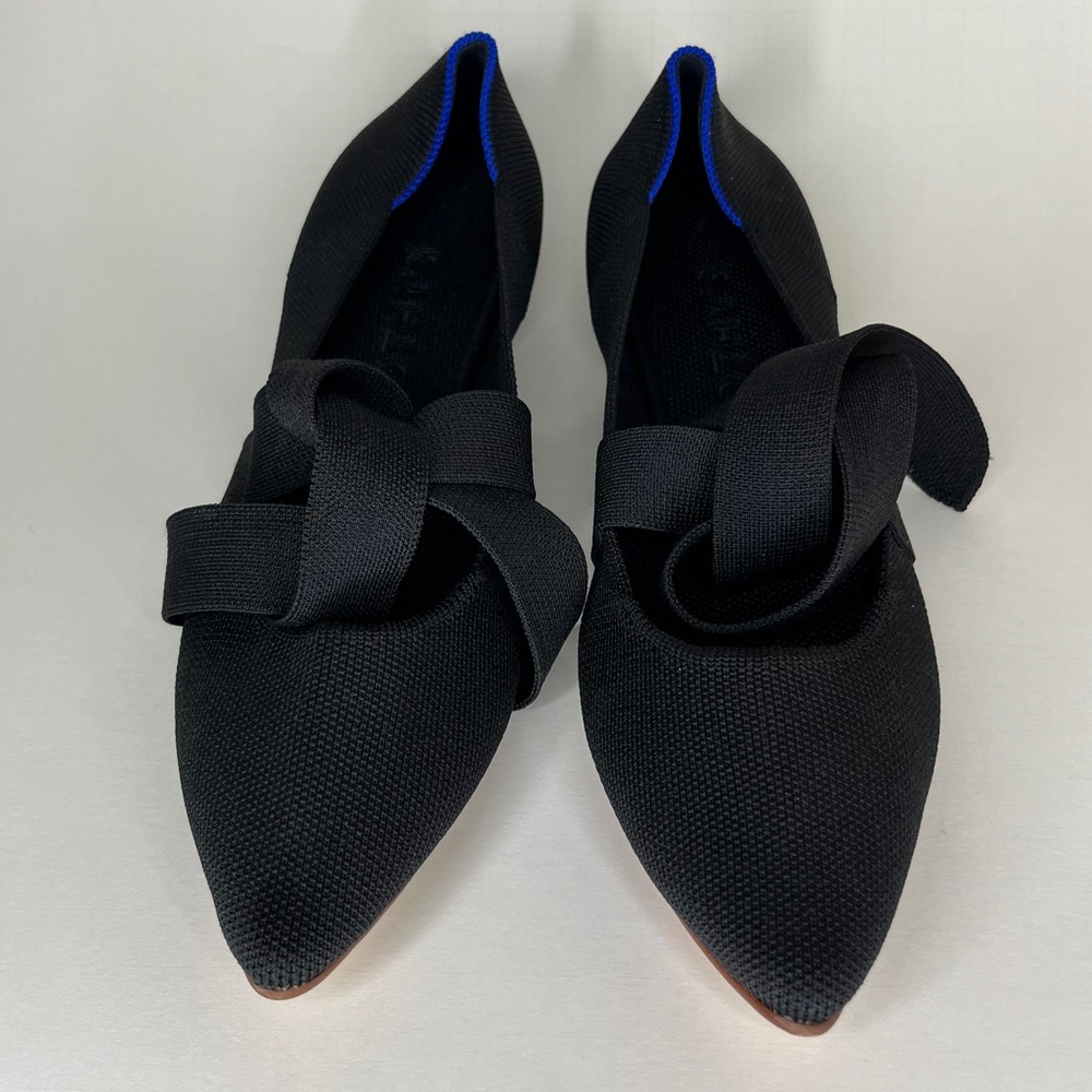 rothys ballet flats Shoes Women Size 10 Black Knit Textile Slip Ons Maryjanes